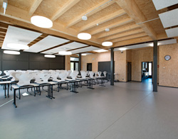 New school building in timber panel construction in Wismar